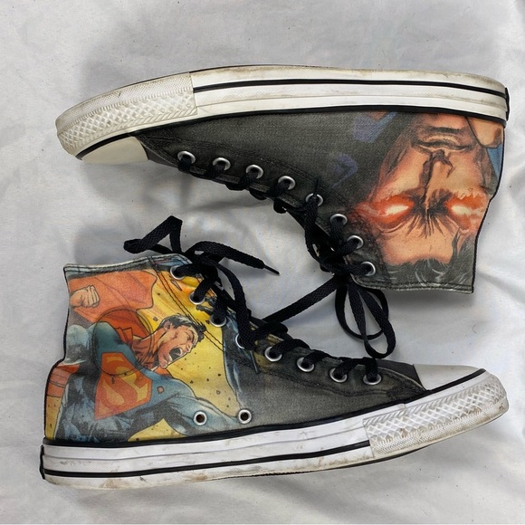 Converse Unisex DC Comics Rebirth Superman High-Top Sneakers Women’s Size 12 - Picture 12 of 16